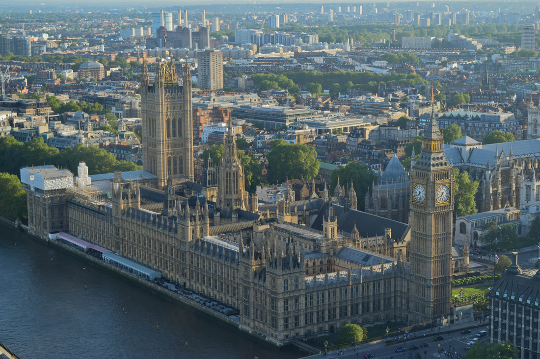 View of Big Ben and Palace of Westminster from the London Eye