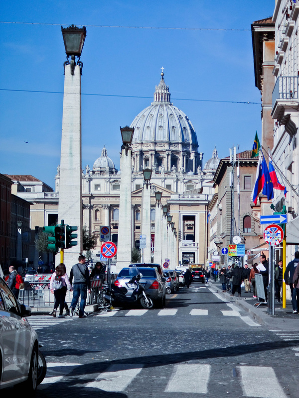 Walking to St. Peter's Basilica
